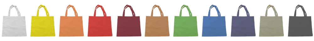 カラーコットンバッグ（マチ無）